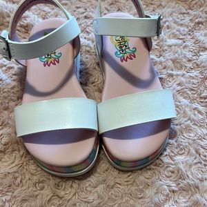 White toddler girl sandals